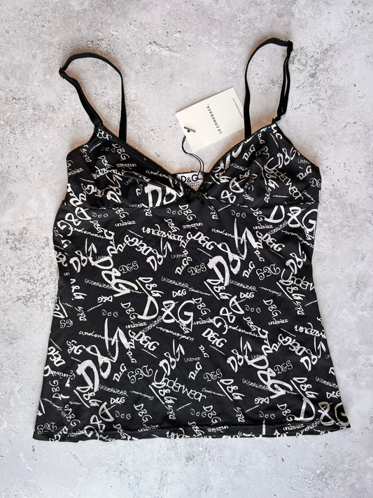 D&G Graffiti Logo Cami Top