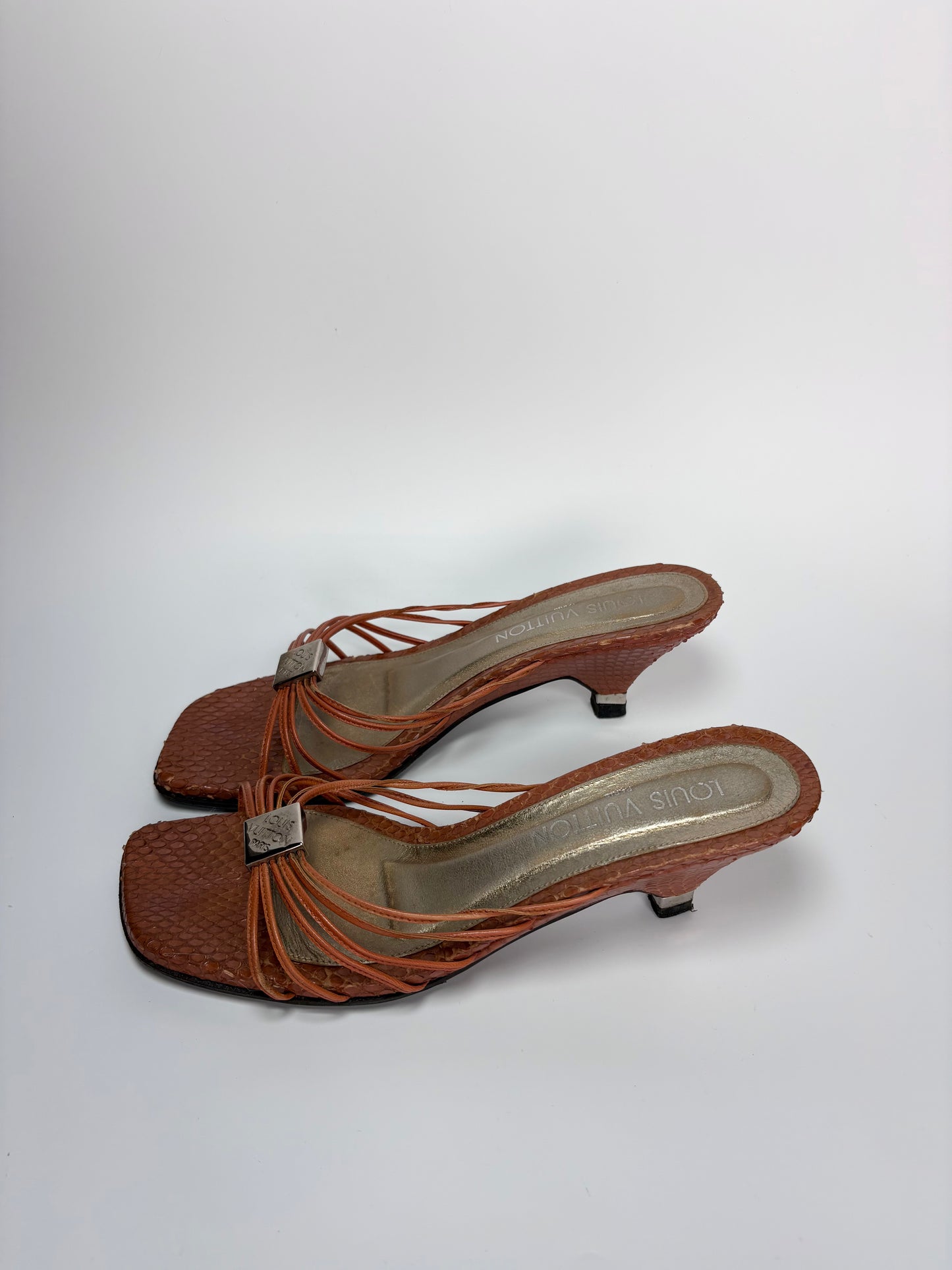 Louis Vuitton Tan Python Mule