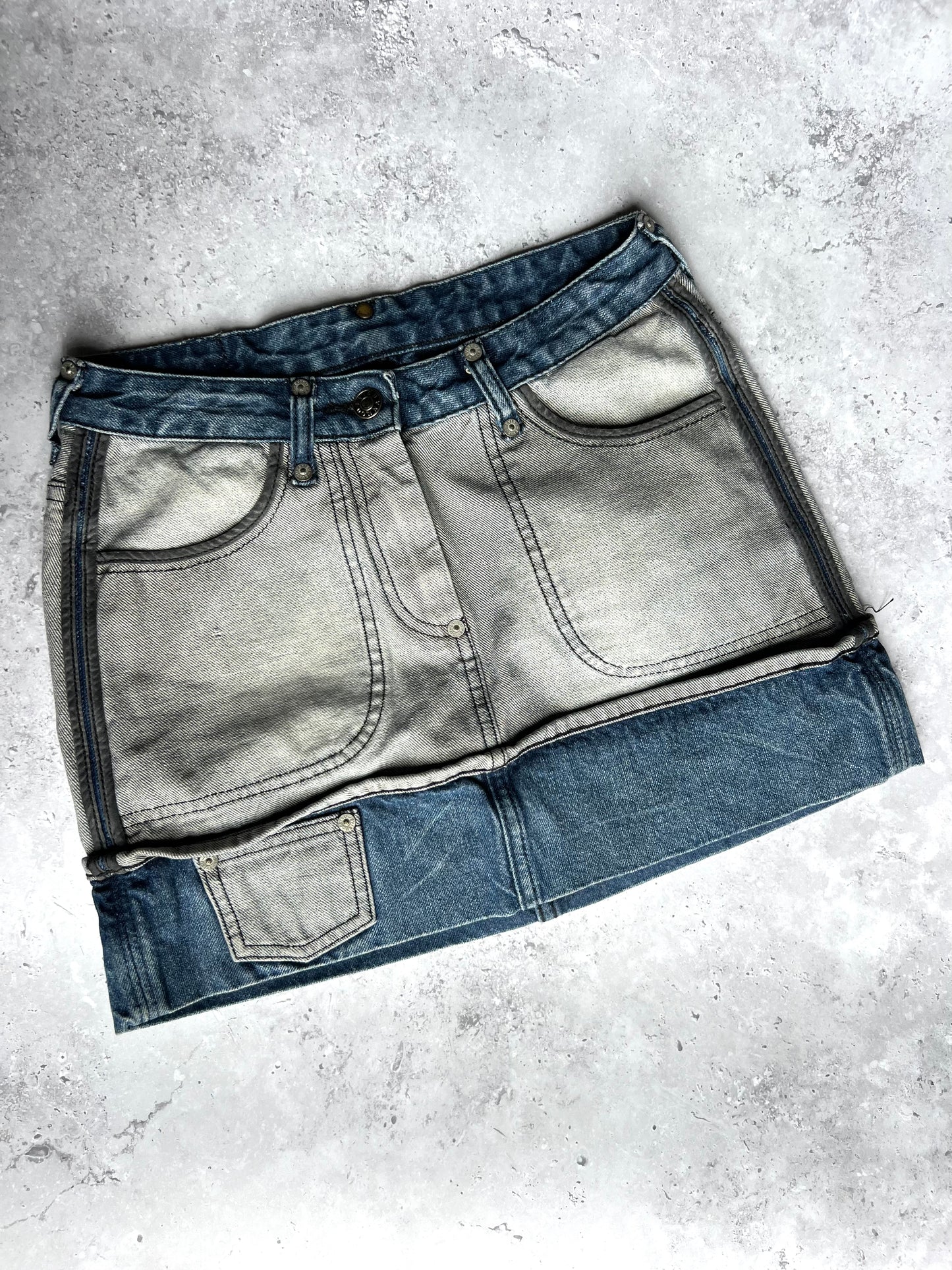 Evisu Denim Mini Skirt