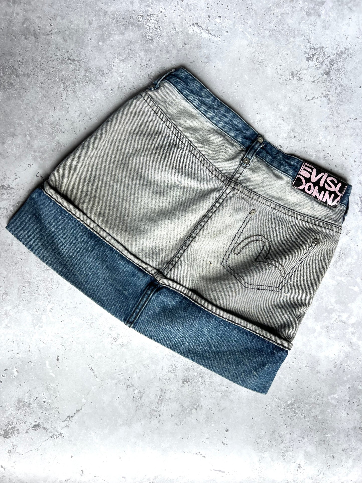 Evisu Denim Mini Skirt