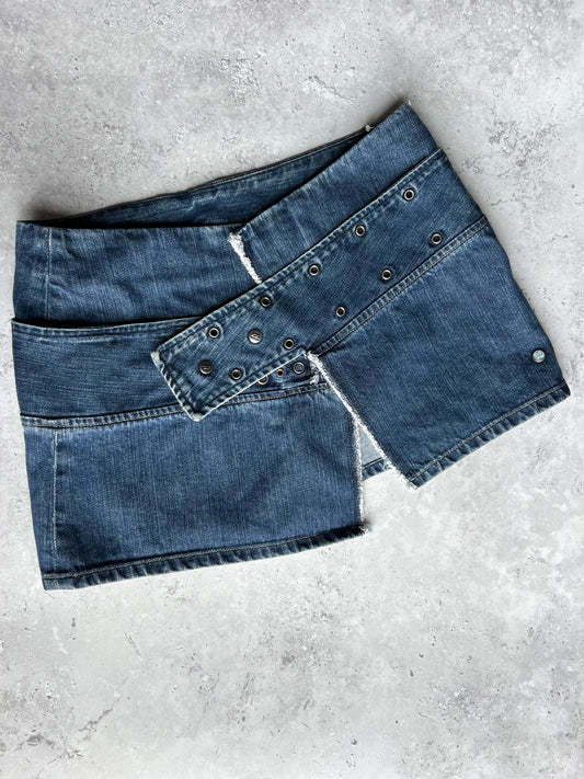 Diesel Belted Denim Mini Skirt