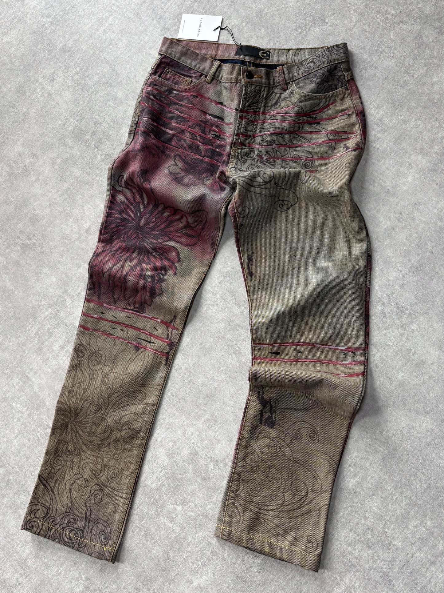 Cavalli Floral Slash Jeans