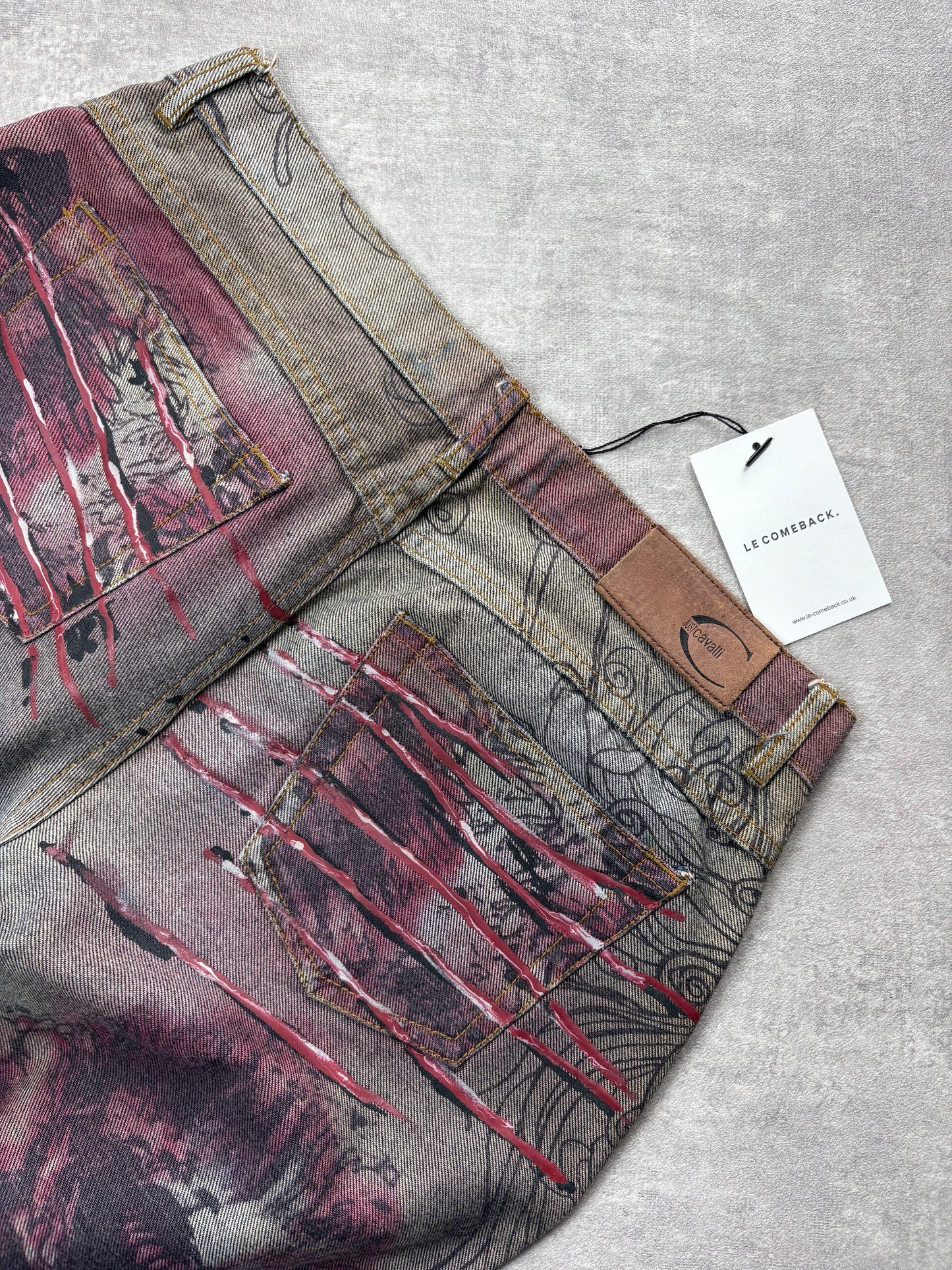 Cavalli Floral Slash Jeans