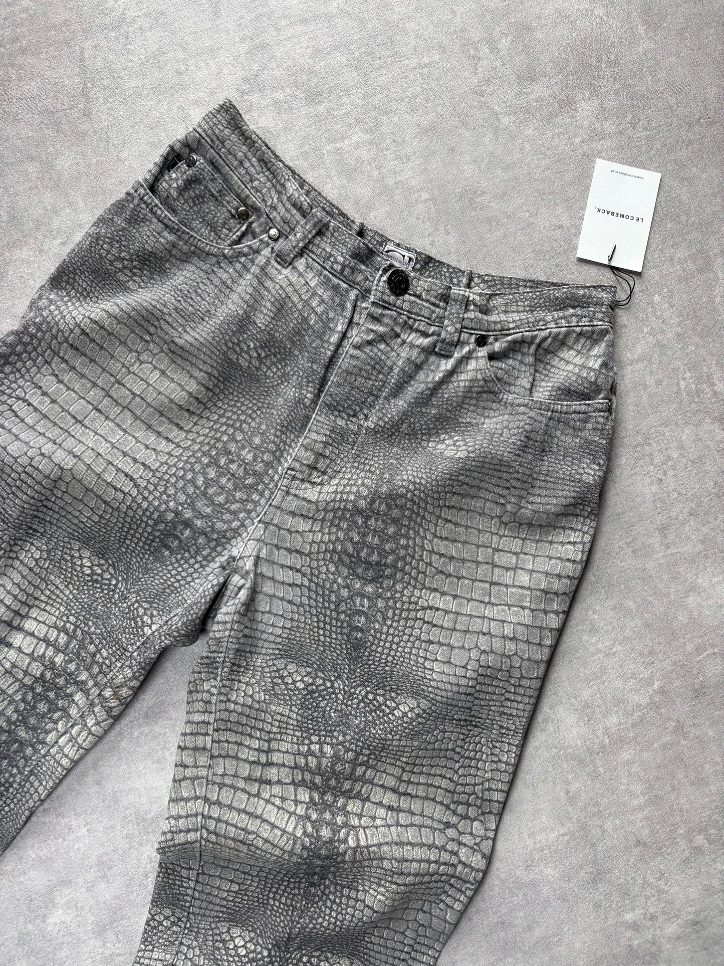 Cavalli Snake Print Jeans