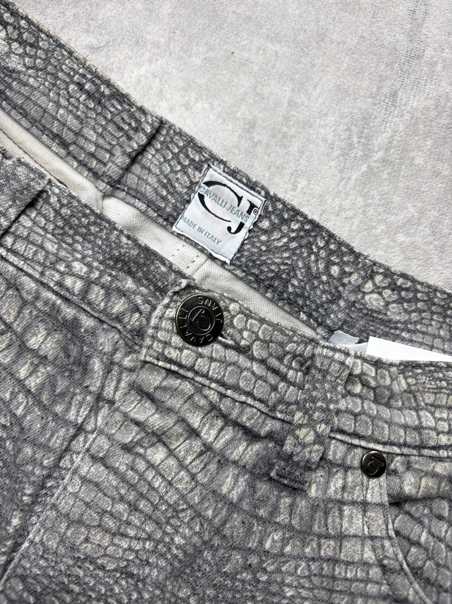 Cavalli Snake Print Jeans