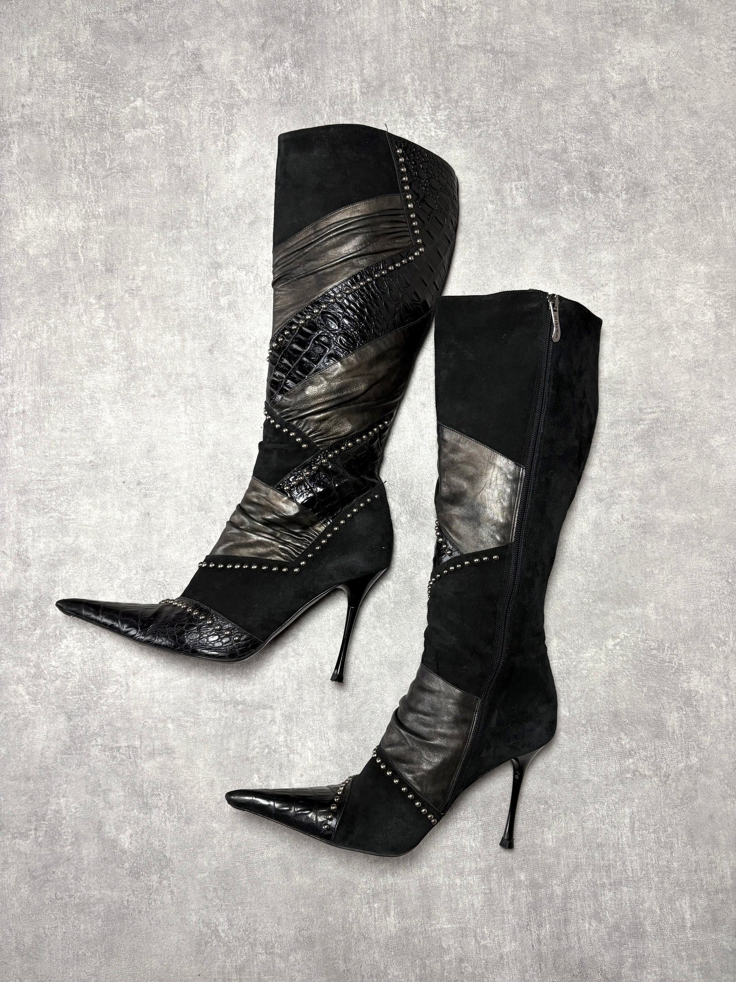 El Dantes Studded Knee Boots