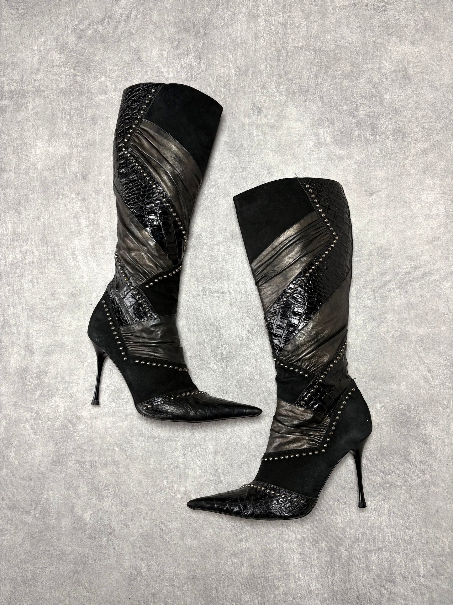 El Dantes Studded Knee Boots