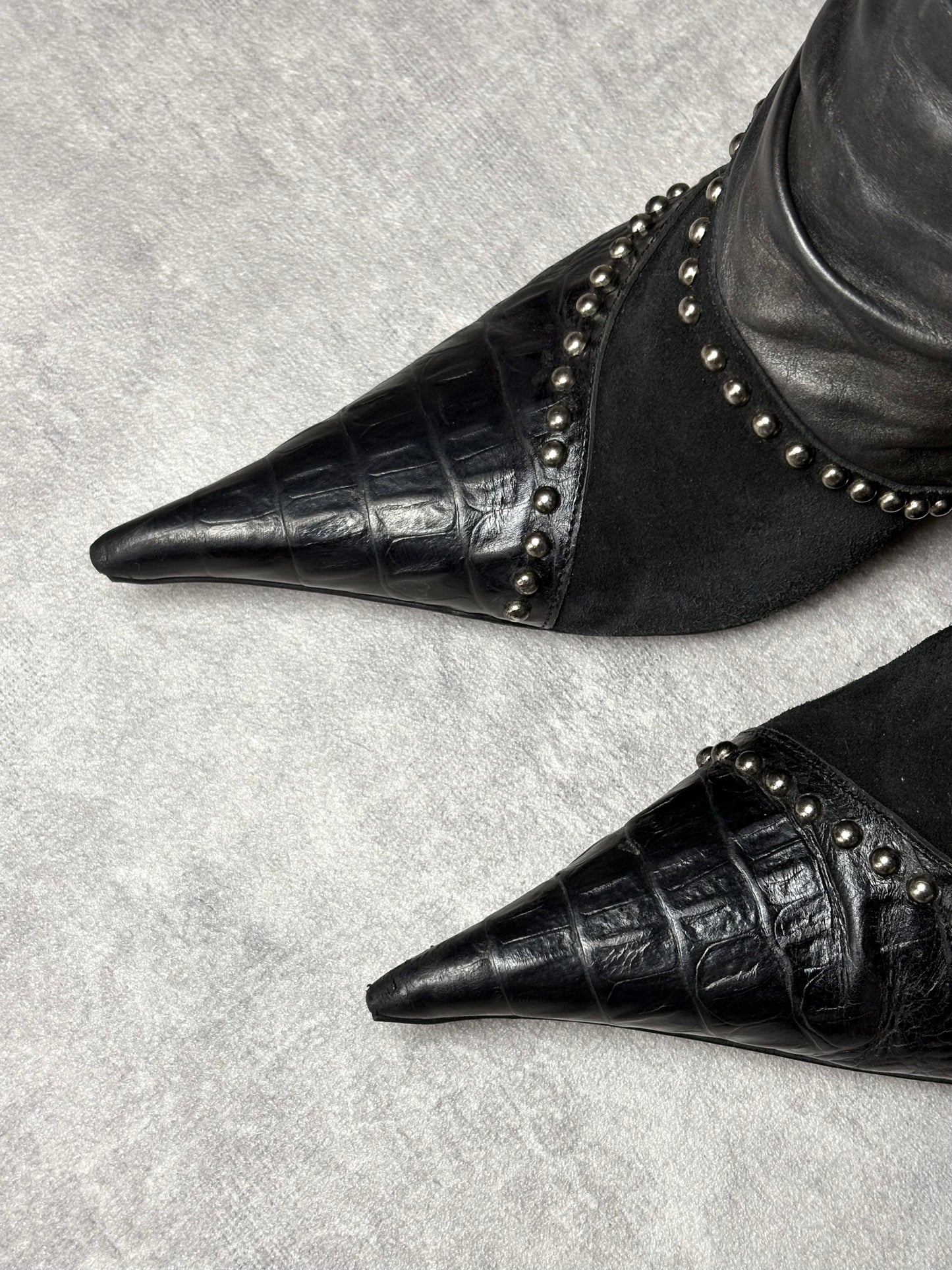 El Dantes Studded Knee Boots