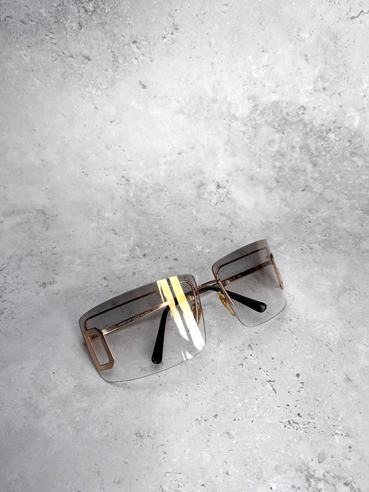 D&G Rimless Gold Sunglasses