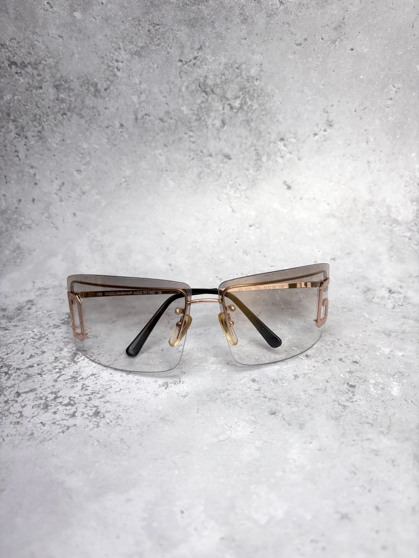 D&G Rimless Gold Sunglasses