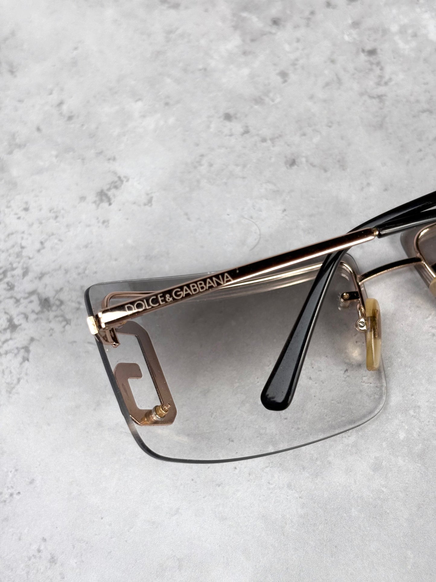 D&G Rimless Gold Sunglasses