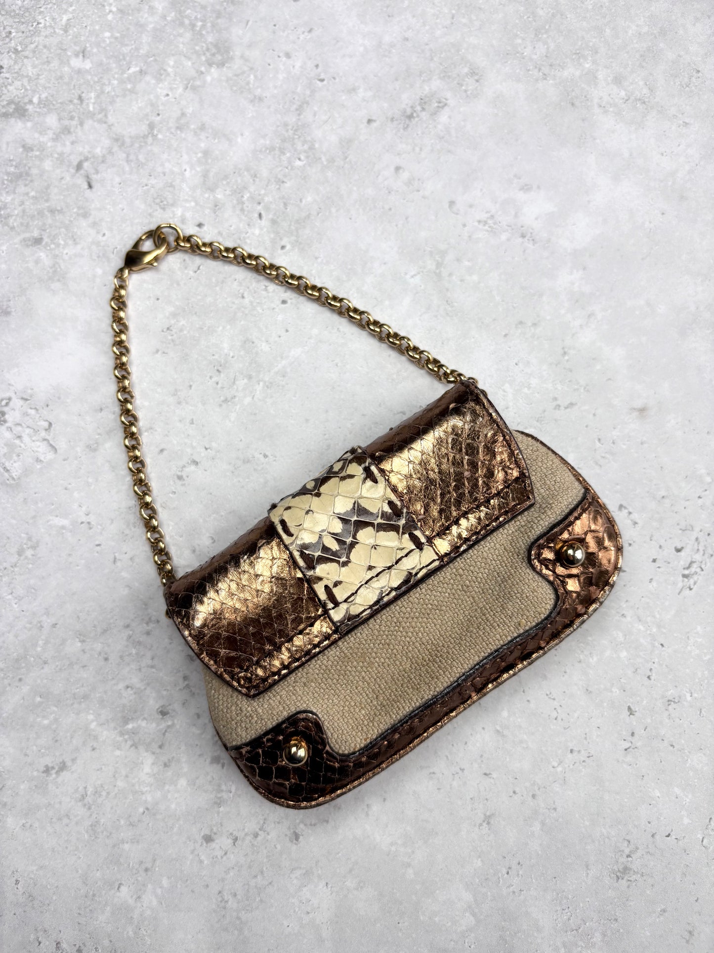 D&G Snakeskin and Gold Mini Purse