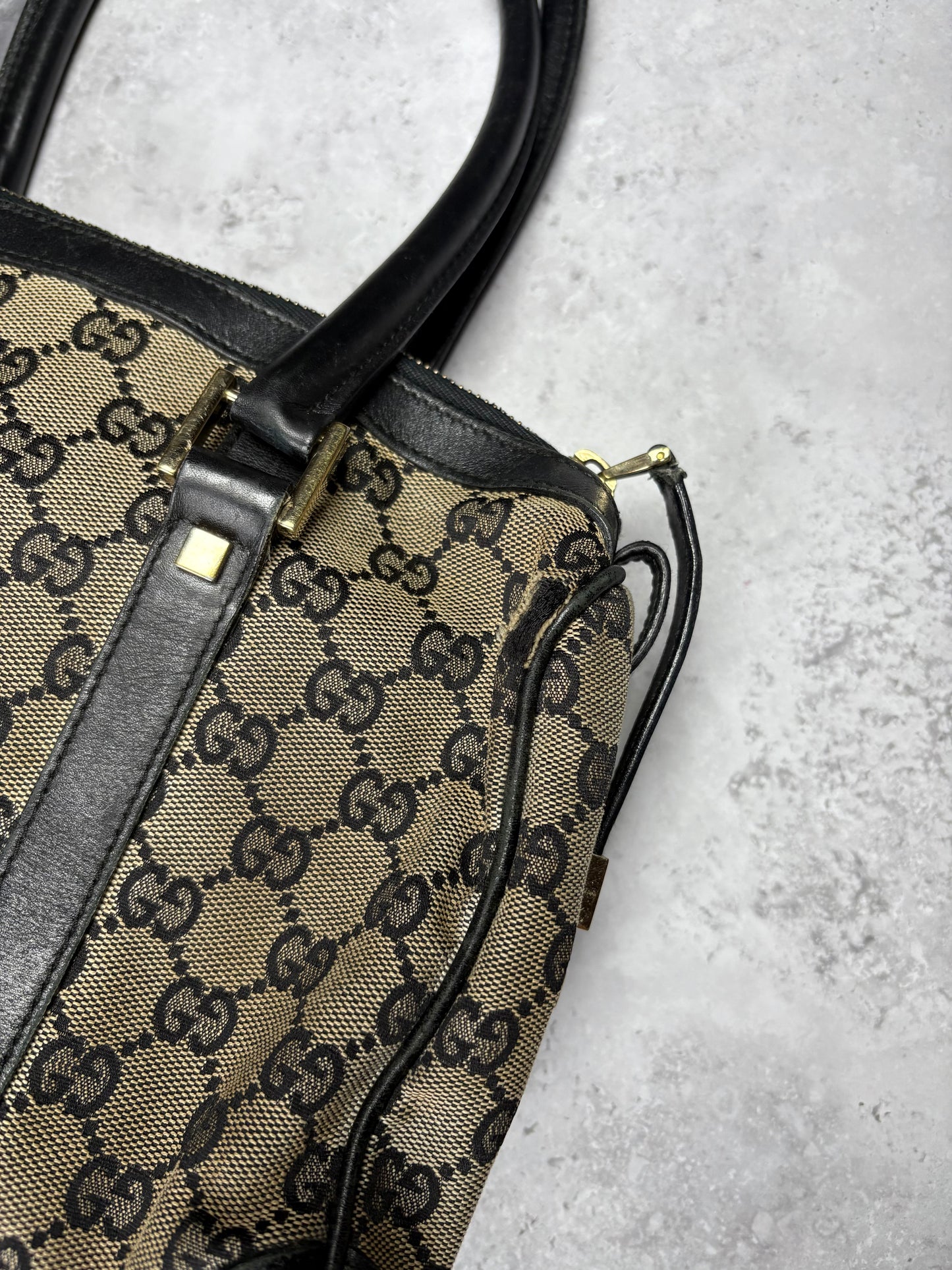 Gucci Monogram Boston Bag