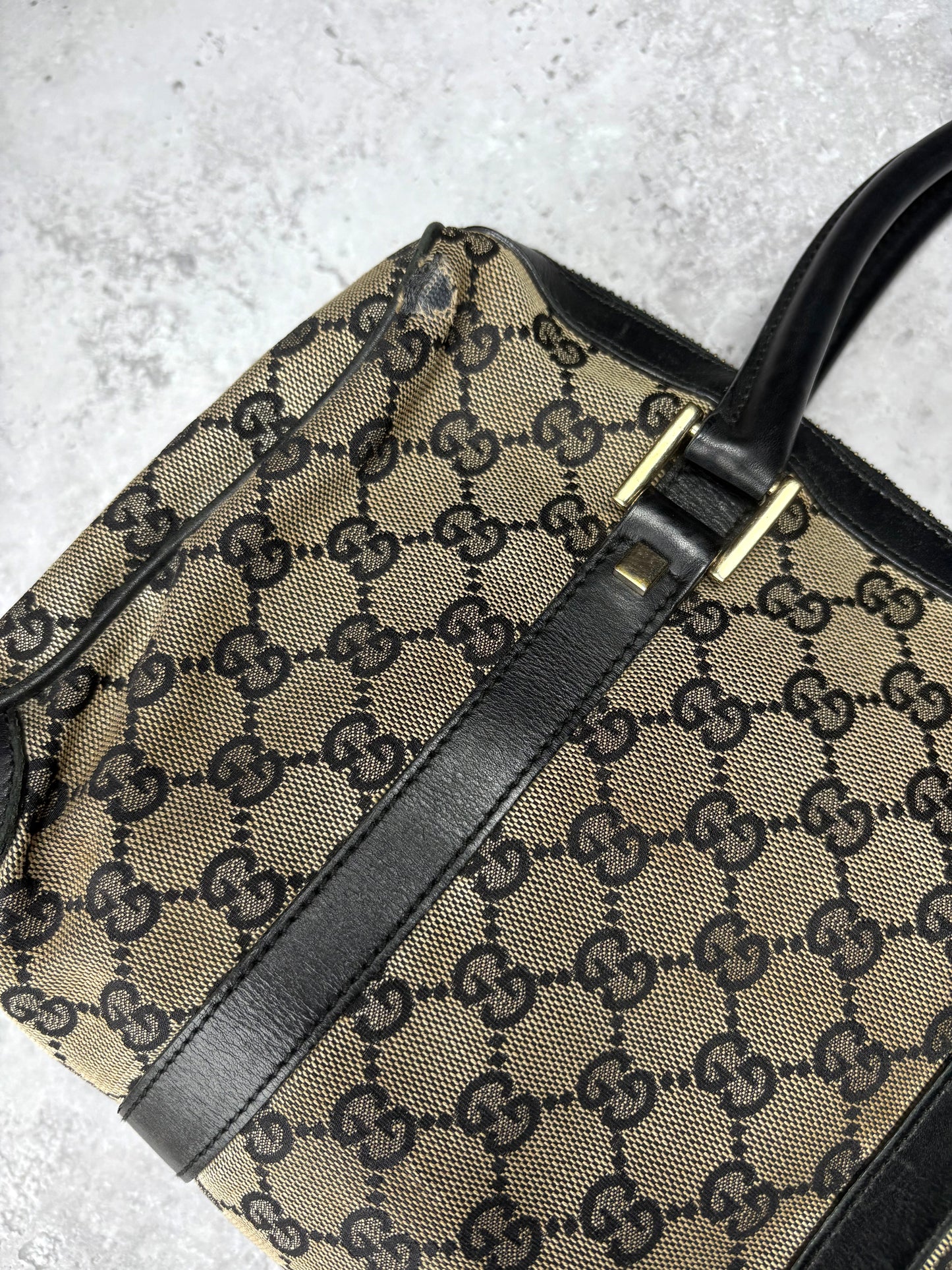 Gucci Monogram Boston Bag