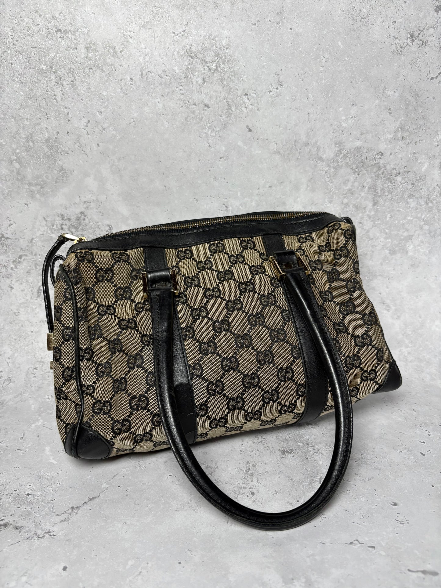 Gucci Monogram Boston Bag