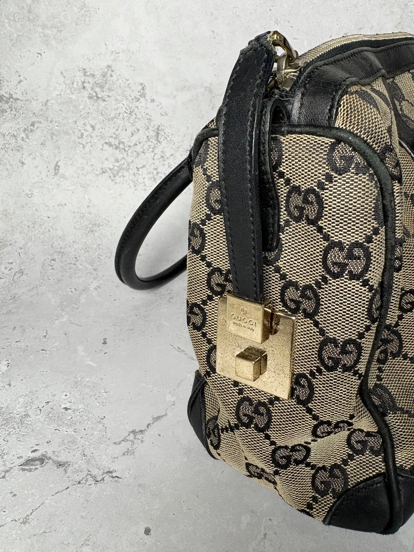 Gucci Monogram Boston Bag