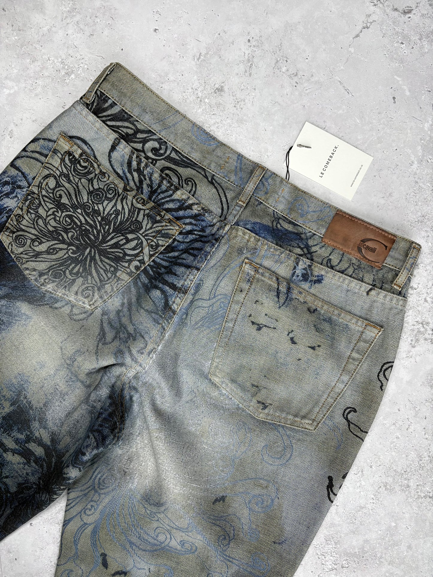 Cavalli Blue Floral Jeans