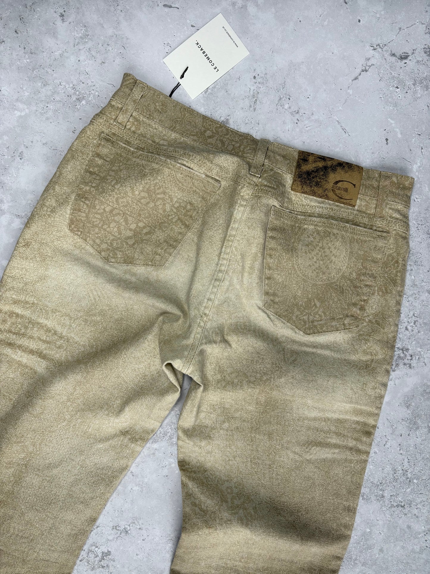 Cavalli Beige Floral Jeans