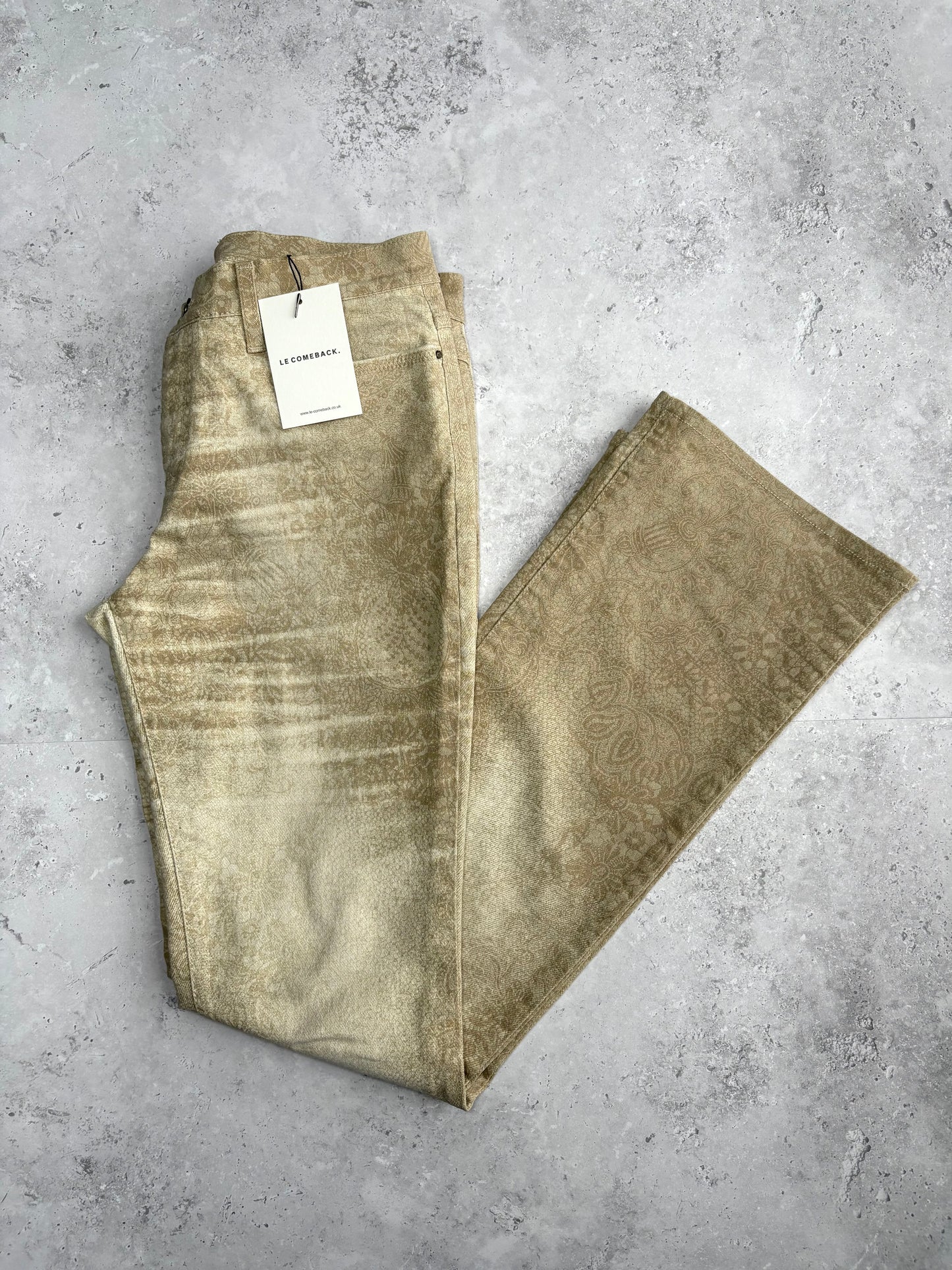 Cavalli Beige Floral Jeans