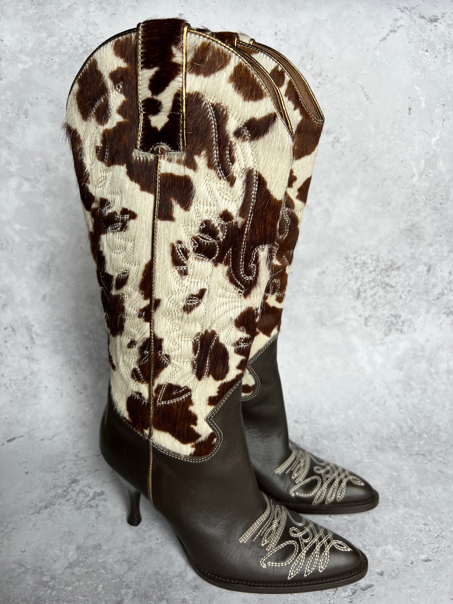 D&G Pony Skin Cowboy Boots