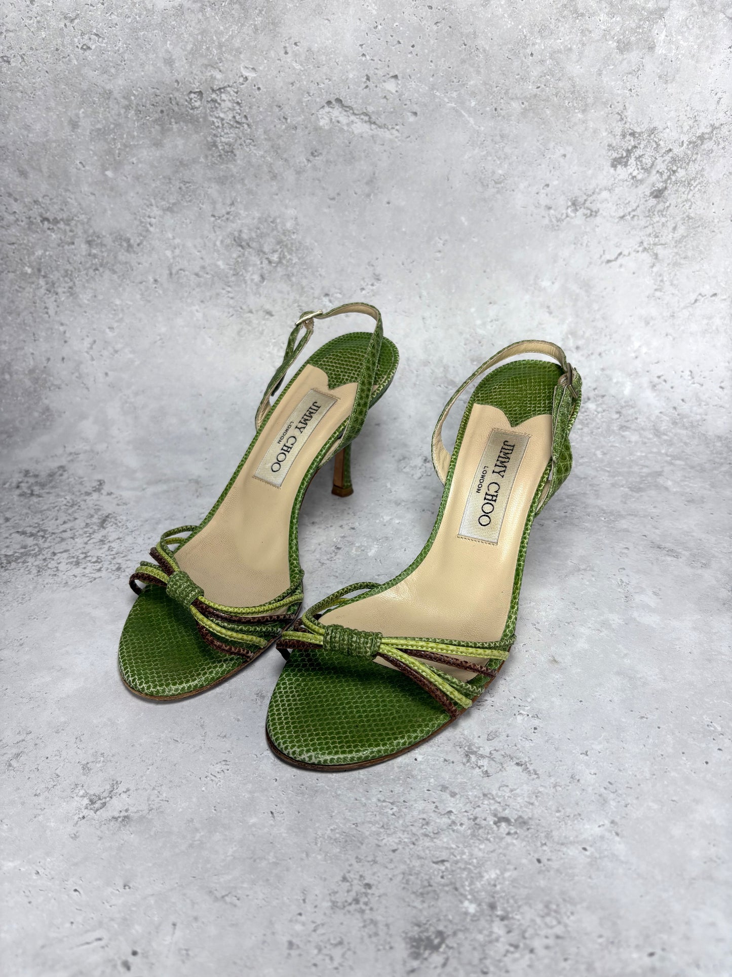 Jimmy Choo Green Strappy Heels