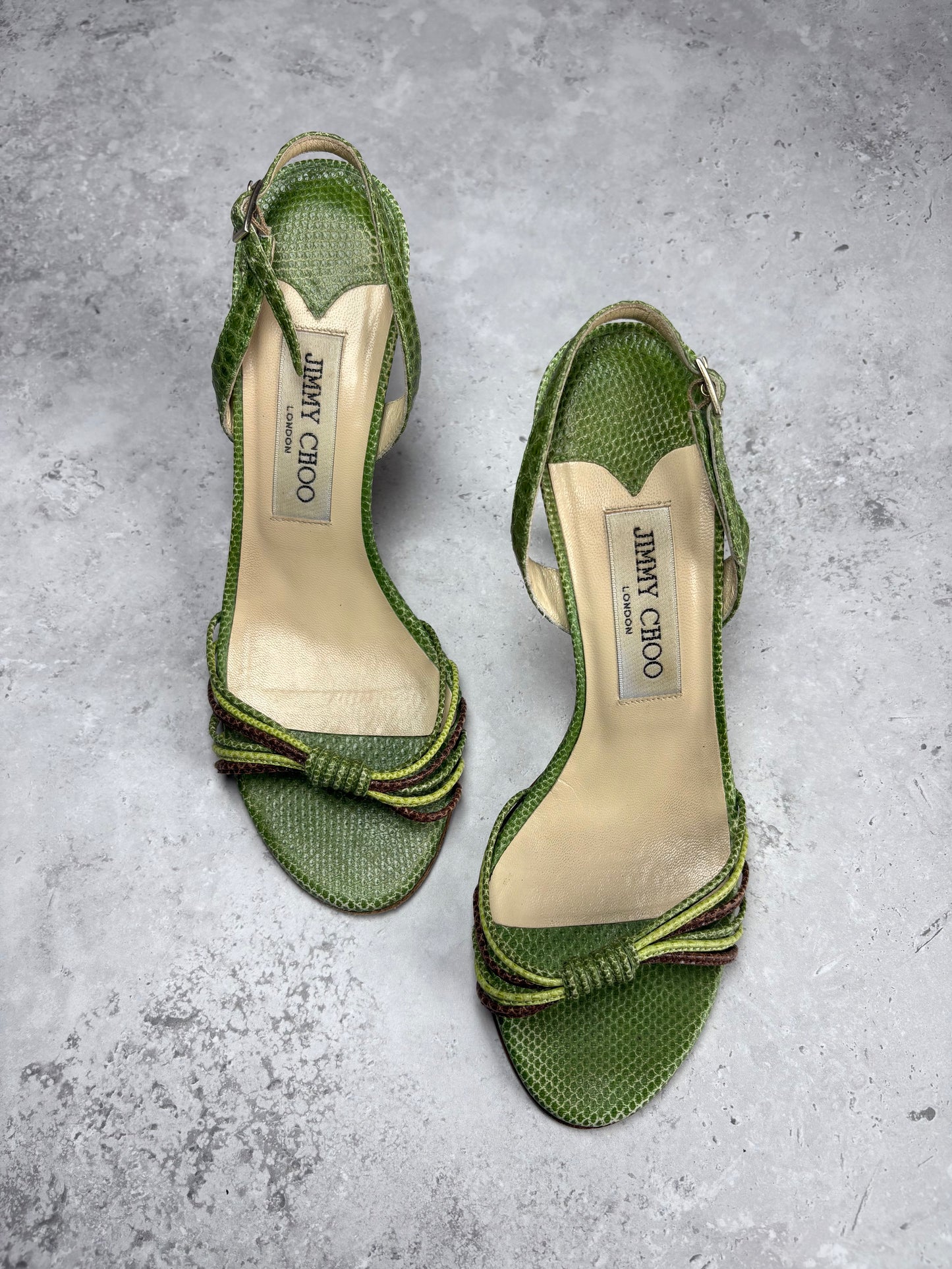 Jimmy Choo Green Strappy Heels