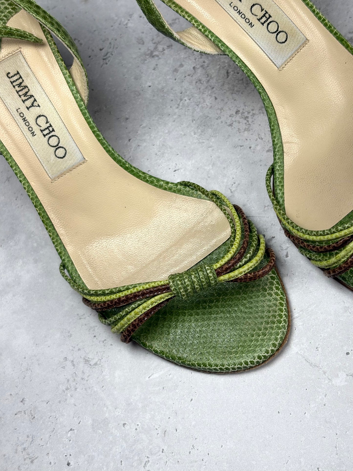 Jimmy Choo Green Strappy Heels