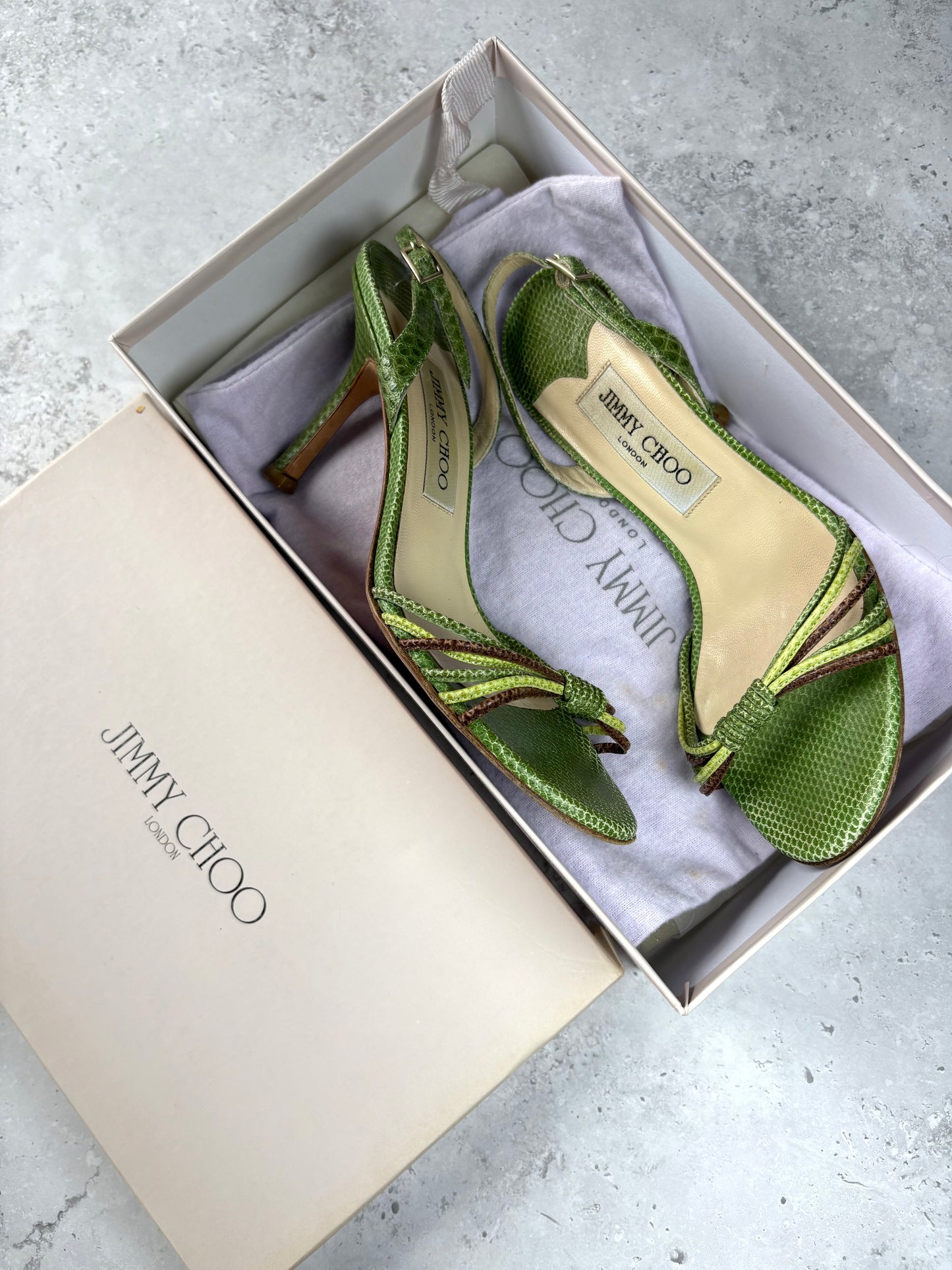 Jimmy Choo Green Strappy Heels