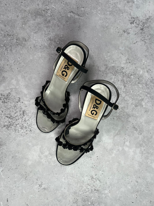 D&G Flower Strap Heels