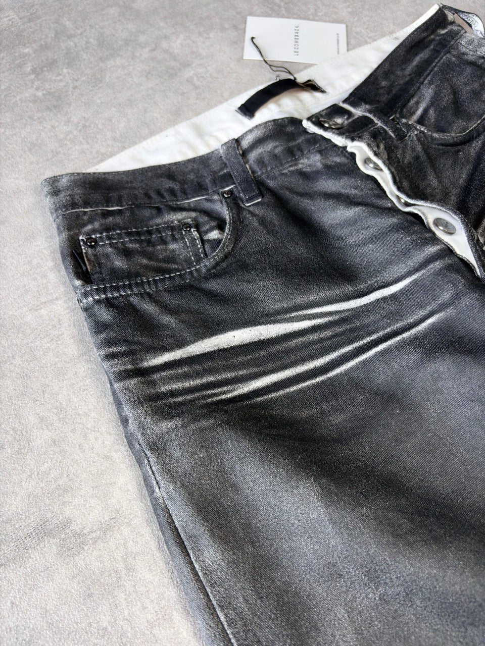 Cavalli Coated Distressed Jeans
