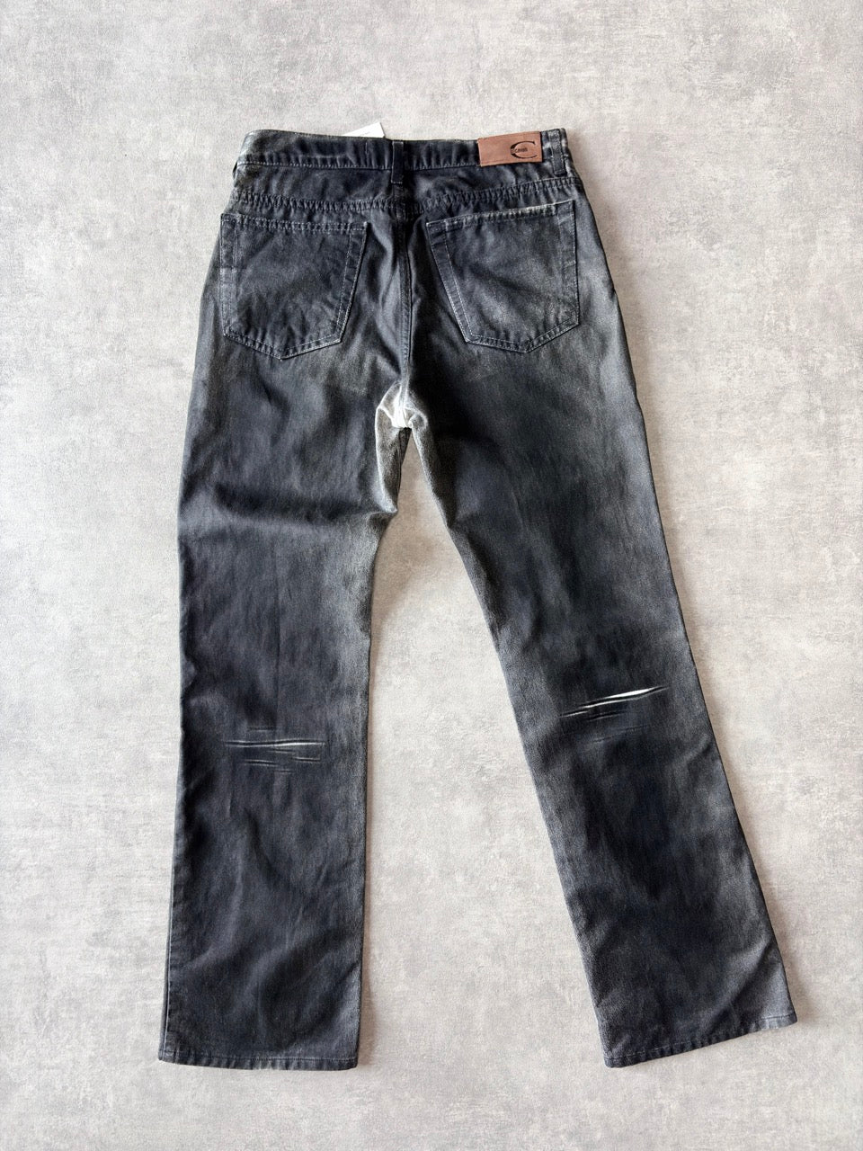 Cavalli Coated Distressed Jeans