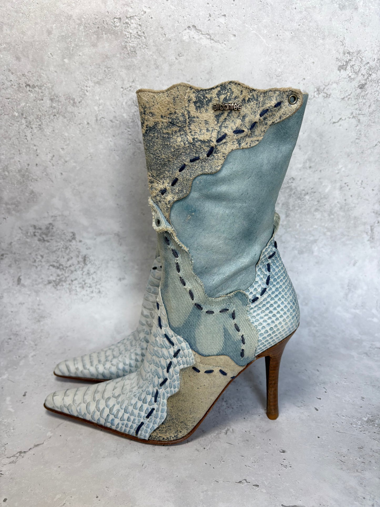 El Dantes Blue Ankle Boots