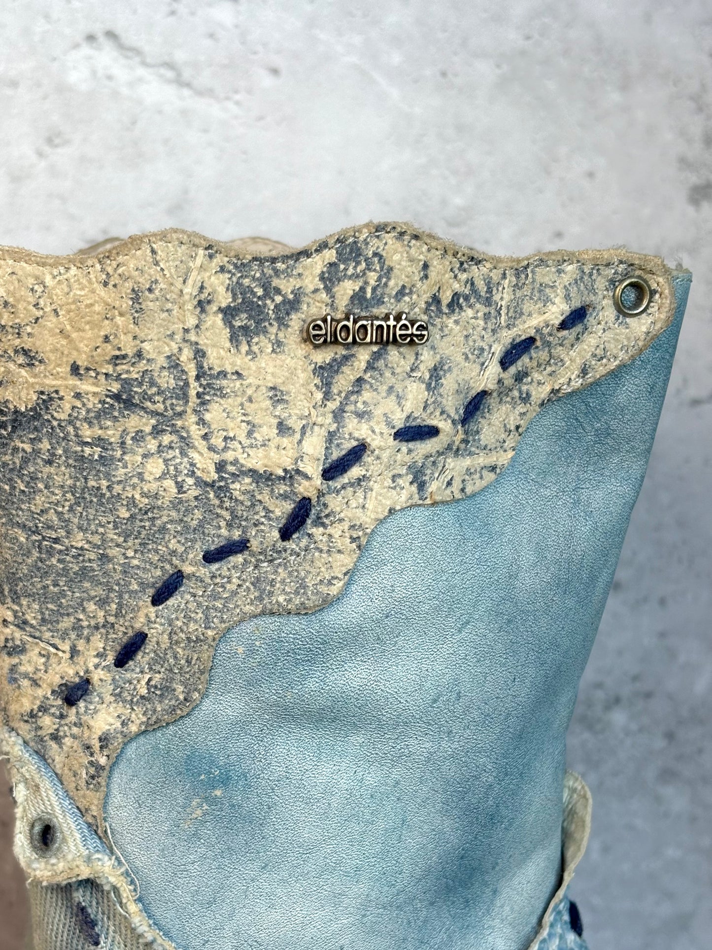 El Dantes Blue Ankle Boots
