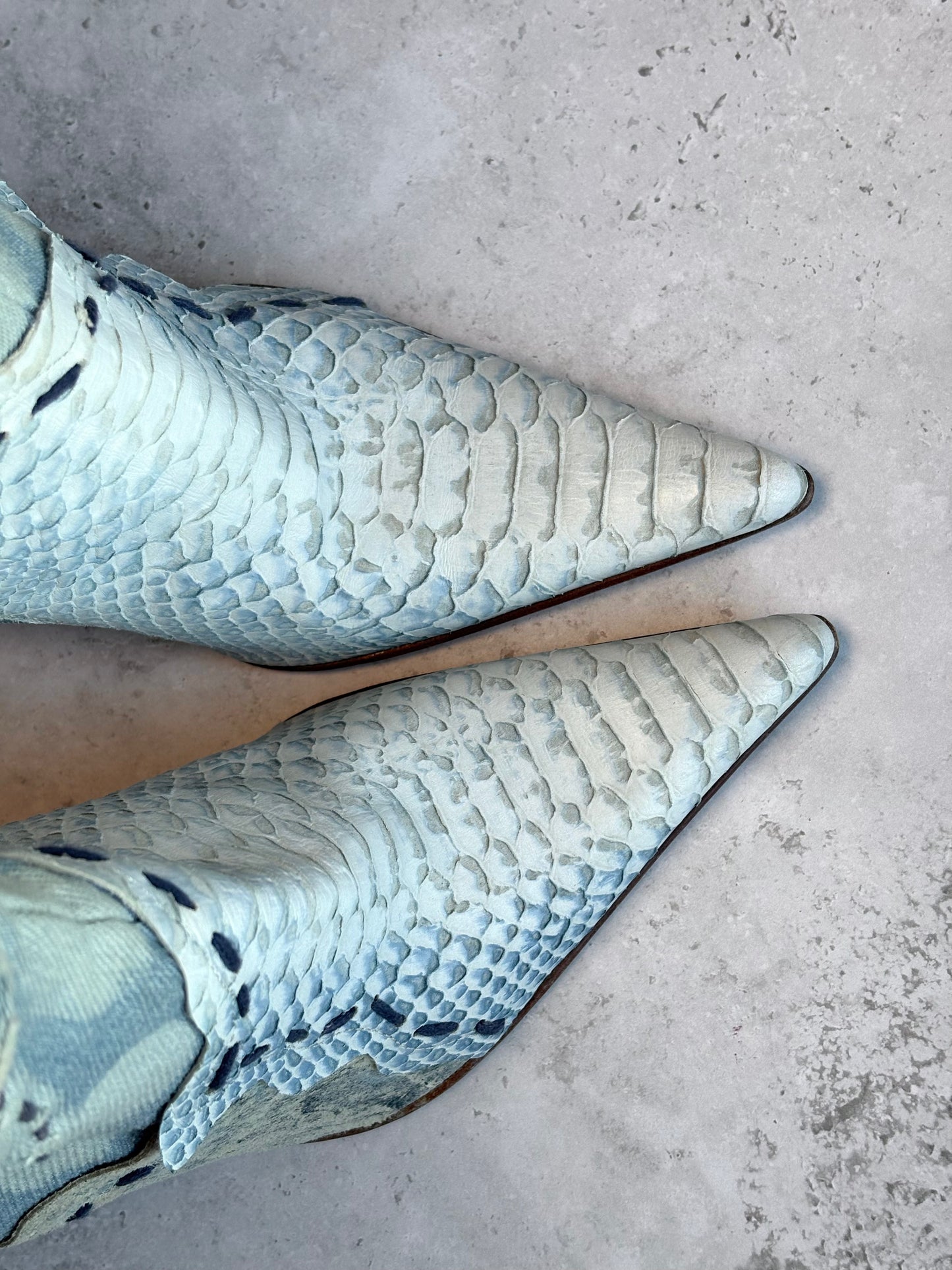 El Dantes Blue Ankle Boots