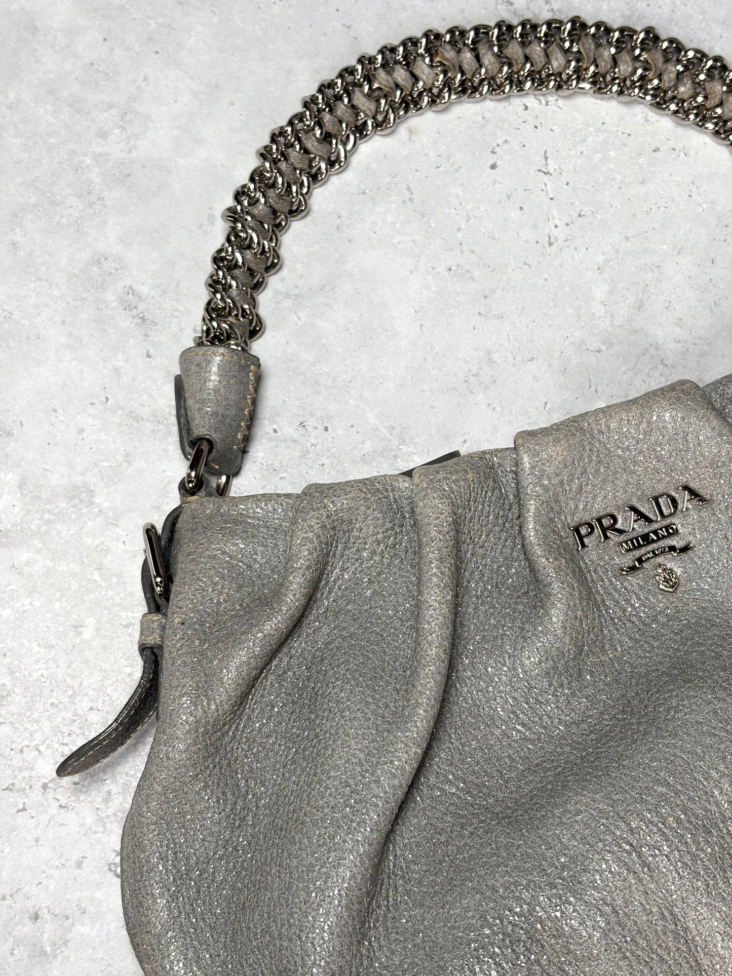 Prada Grey Chain Bag