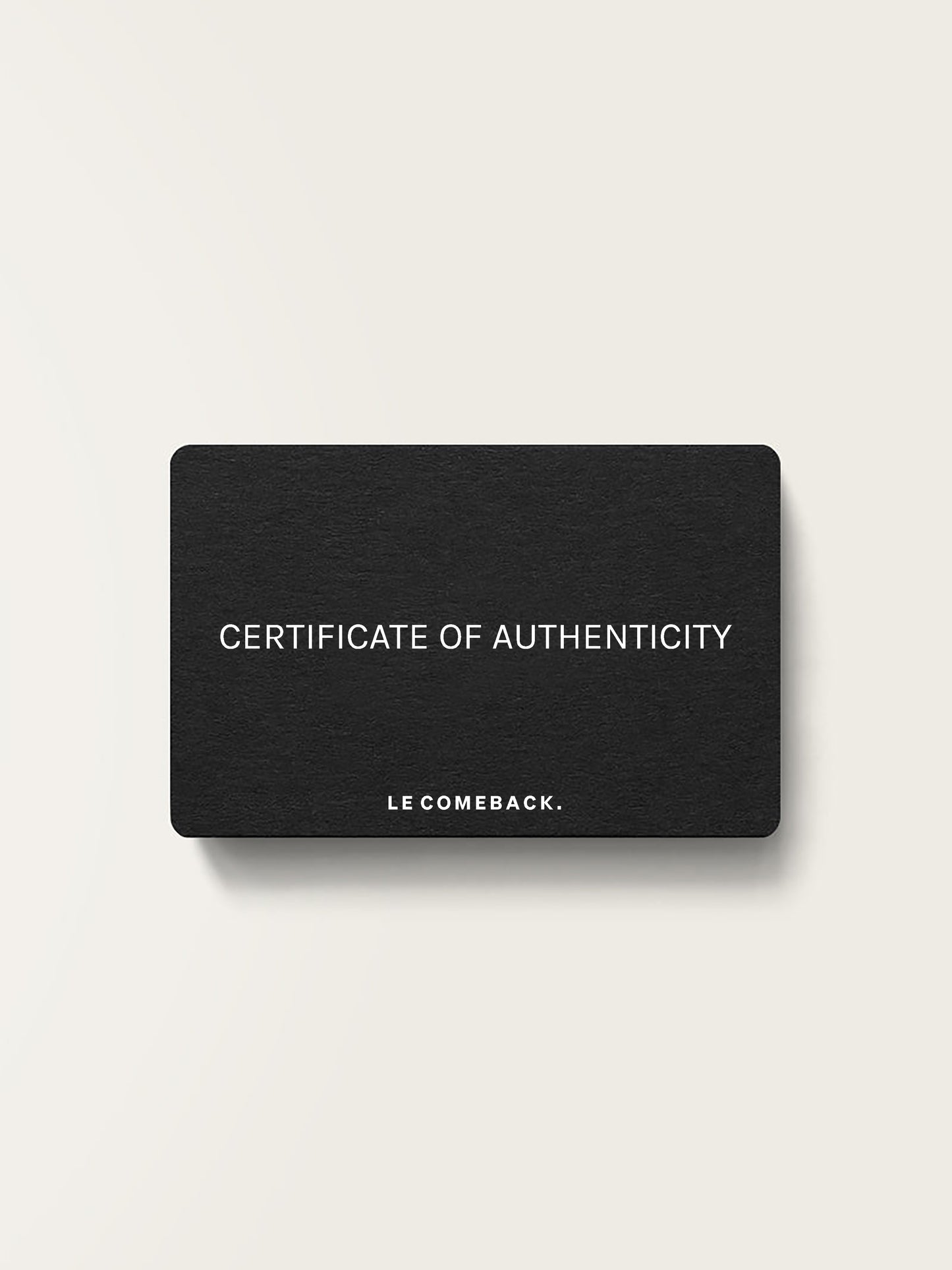 Certificate of Authenticity